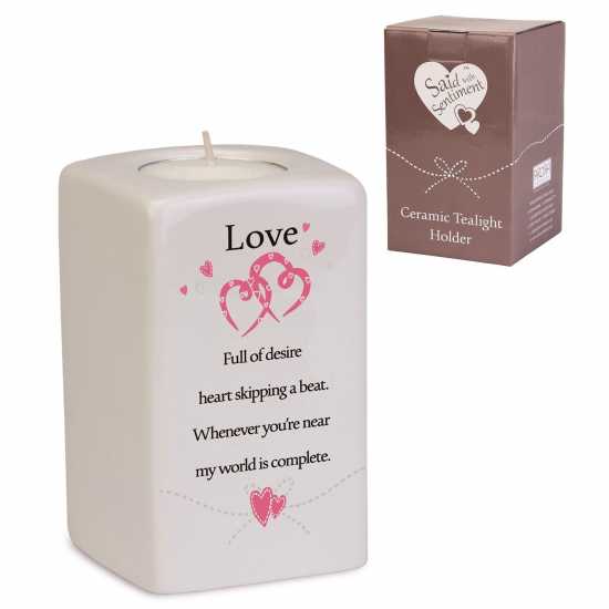 Love Ceramic Candle Holde  - Подаръци и играчки