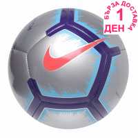 Nike Футболна Топка Pitch Premier League Football Silver/Purple Футболни топки