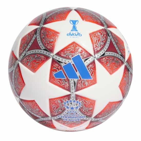 Adidas Womens Uefa Champions League Mini Football 2025 2026 White/Red Adidas Womens Uefa Champions League Mini Football 2025 2026 White/Red