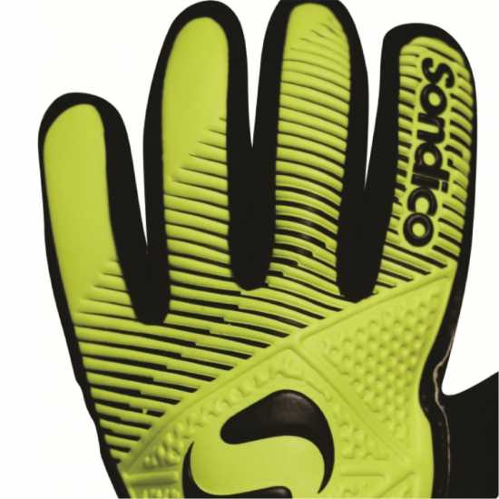 Sondico Детски Вратарски Ръкавици Match Goalkeeper Gloves Junior Yellow/Black Вратарски ръкавици и облекло