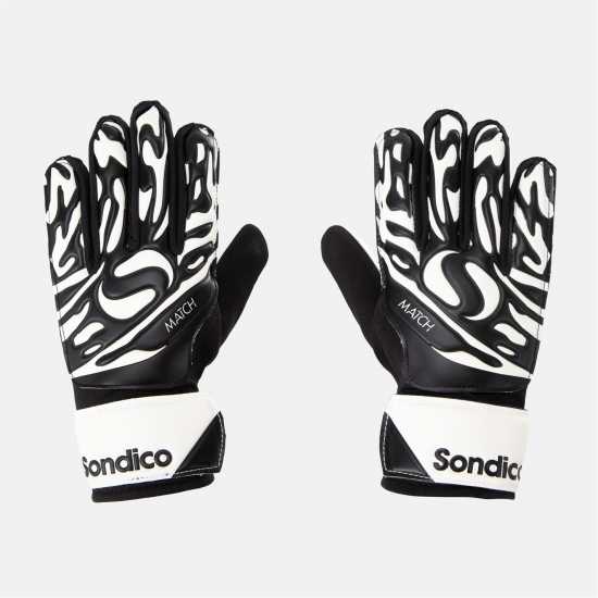 Sondico Детски Вратарски Ръкавици Match Goalkeeper Gloves Junior Yellow/Black Вратарски ръкавици и облекло