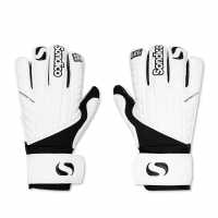 Sondico Детски Вратарски Ръкавици Aerospine Goalkeeper Gloves Juniors Бяло/Черно Вратарски ръкавици и облекло