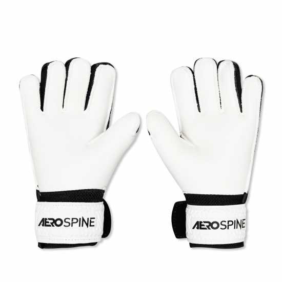 Sondico Вратарски Ръкавици Aerospine Junior Goalkeeper Gloves White/Black Вратарски ръкавици и облекло