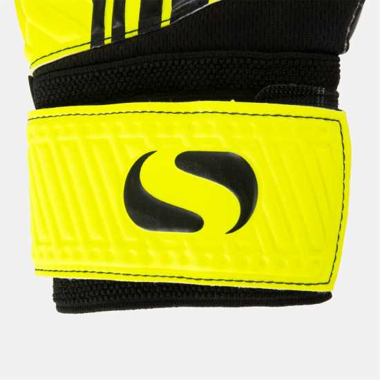 Sondico Детски Вратарски Ръкавици Aerospine Goalkeeper Gloves Juniors Черно/Жълто Вратарски ръкавици и облекло
