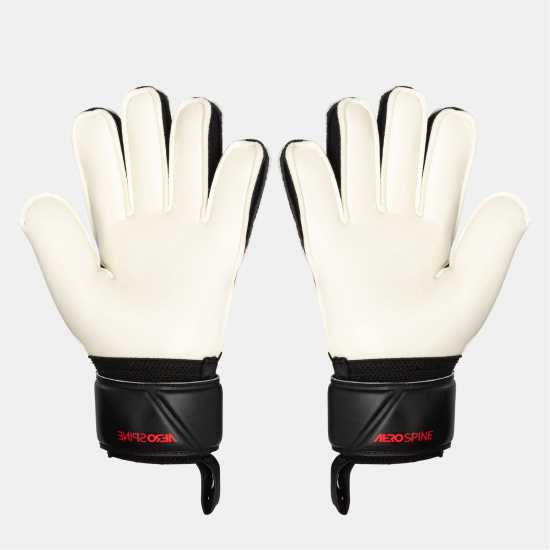 Sondico Детски Вратарски Ръкавици Aerospine Goalkeeper Gloves Juniors Черно/Червено 