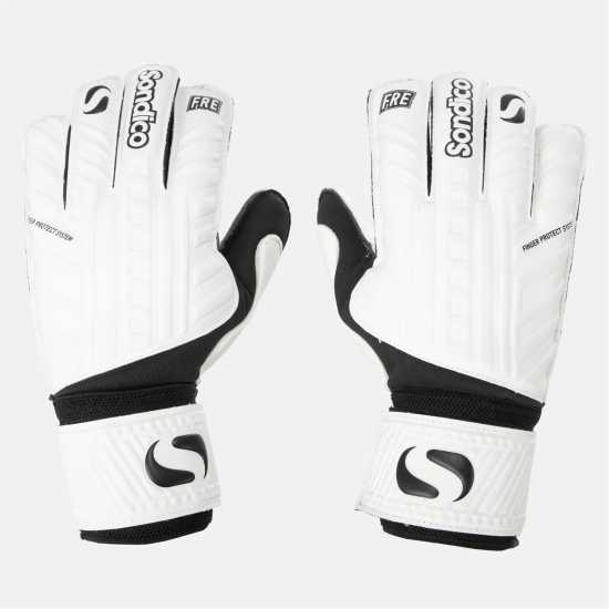 Sondico Вратарски Ръкавици Aerospine Goalkeeper Gloves Бяло/Черно Вратарски ръкавици и облекло