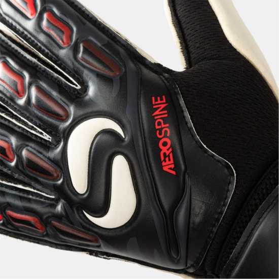 Sondico Вратарски Ръкавици Aerospine Goalkeeper Gloves Черно/Червено 