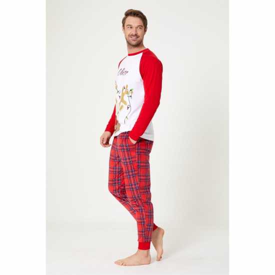 Family Christmas Reindeer Pyjama Red/white  