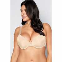 Moulded Lace Bra Nude