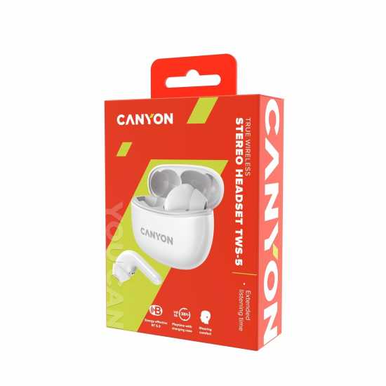 Canyon True Wireless Headset Tws-5 White  