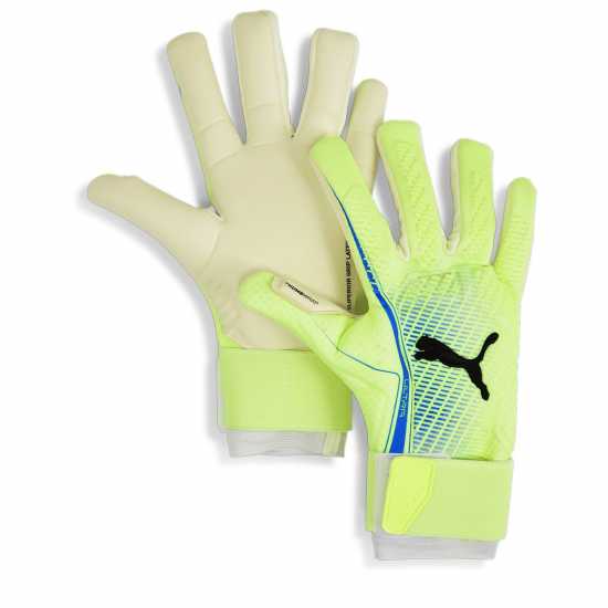 Puma Вратарски Ръкавици Ultra Ultimate Hybrid Adults Goalkeeper Gloves Зелено/Синьо Вратарски ръкавици и облекло