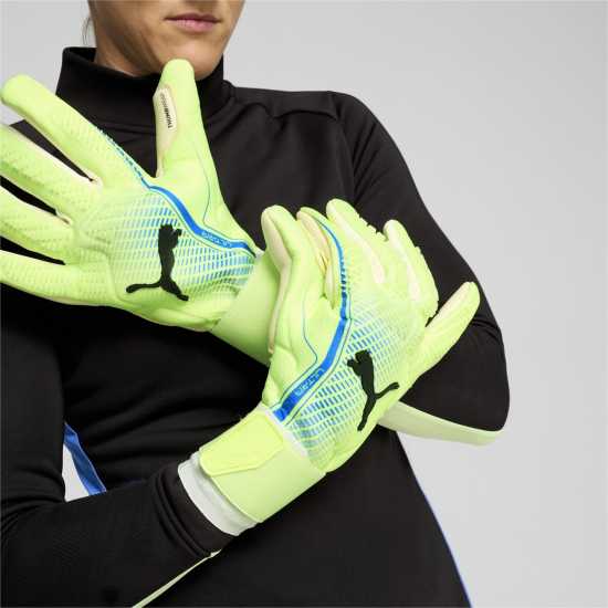 Puma Вратарски Ръкавици Ultra Ultimate Hybrid Adults Goalkeeper Gloves Зелено/Синьо Вратарски ръкавици и облекло