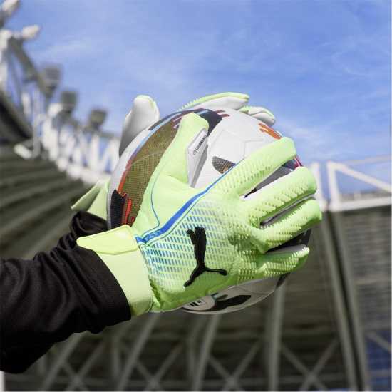 Puma Вратарски Ръкавици Ultra Ultimate Hybrid Adults Goalkeeper Gloves Зелено/Синьо Вратарски ръкавици и облекло