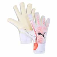 Puma Вратарски Ръкавици Ultra Ultimate Hybrid Adults Goalkeeper Gloves Бяло/Червено Вратарски ръкавици и облекло