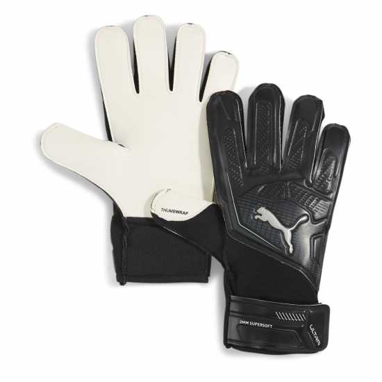 Puma Вратарски Ръкавици Ultra Play Rc Juniors Goalkeeper Gloves Черно/сребро Вратарски ръкавици и облекло