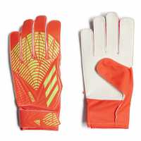 Adidas Детски Вратарски Ръкавици Predator Trn Goalkeeper Gloves Junior Red/Green Вратарски ръкавици и облекло