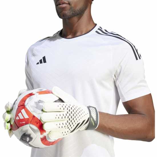 Adidas Мъжки Ръкавици Predator Training Goalkeeper Gloves Mens White/Lemon Вратарски ръкавици и облекло