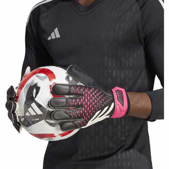 Adidas Мъжки Ръкавици Predator Training Goalkeeper Gloves Mens Black/Pink Вратарски ръкавици и облекло