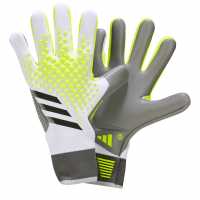 Adidas Вратарски Ръкавици Predator Pro Goalkeeper Gloves Adults White/Lemon Вратарски ръкавици и облекло