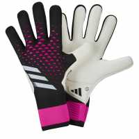 Adidas Вратарски Ръкавици Predator Pro Goalkeeper Gloves Adults Black/Pink Вратарски ръкавици и облекло