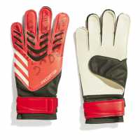Adidas Вратарски Ръкавици Predator Pro Goalkeeper Gloves Adults Червен/Черен Футболни аксесоари
