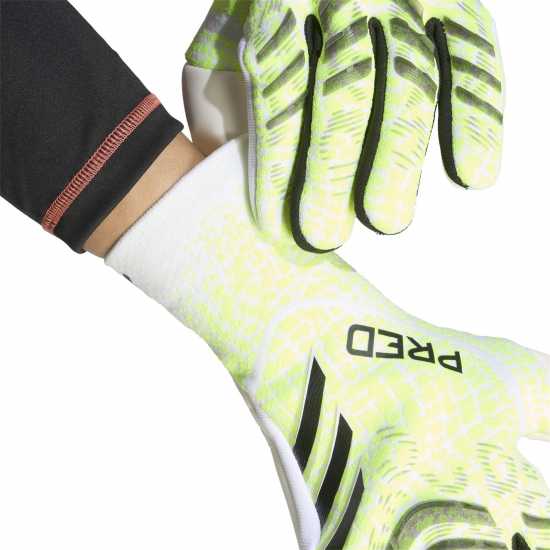 Adidas Вратарски Ръкавици Predator Pro Goalkeeper Gloves Adults Лимон/Черен 