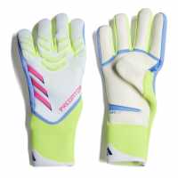 Adidas Вратарски Ръкавици Predator Pro Goalkeeper Gloves Adults Бяло/Жълто 