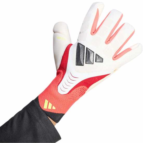 Adidas Вратарски Ръкавици Predator Pro Goalkeeper Gloves Adults White/Red 