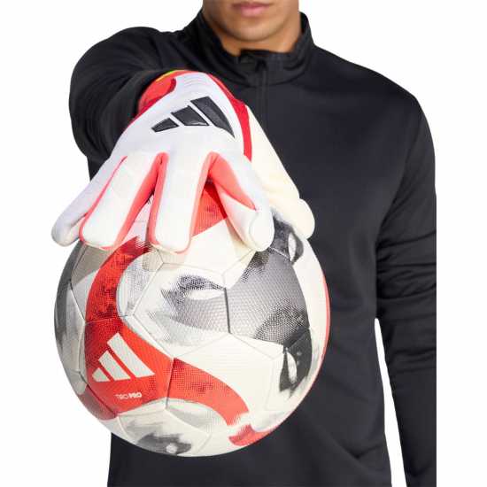 Adidas Вратарски Ръкавици Predator Pro Goalkeeper Gloves Adults White/Red 
