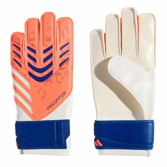 Adidas Детски Вратарски Ръкавици Predator Training Goalkeeper Gloves Juniors Оранжево/Бяло 