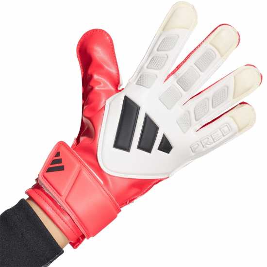 Adidas Детски Вратарски Ръкавици Predator Training Goalkeeper Gloves Juniors White/Red 