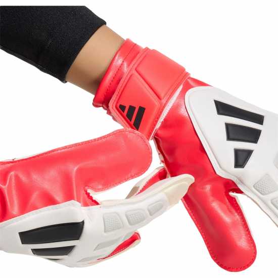 Adidas Детски Вратарски Ръкавици Predator Training Goalkeeper Gloves Juniors White/Red 