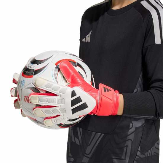 Adidas Детски Вратарски Ръкавици Predator Training Goalkeeper Gloves Juniors White/Red 