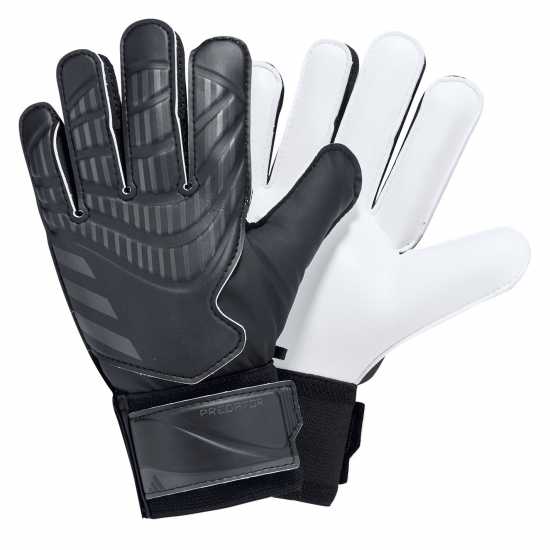 Adidas Детски Вратарски Ръкавици Predator Training Goalkeeper Gloves Juniors Black - Вратарски ръкавици и облекло