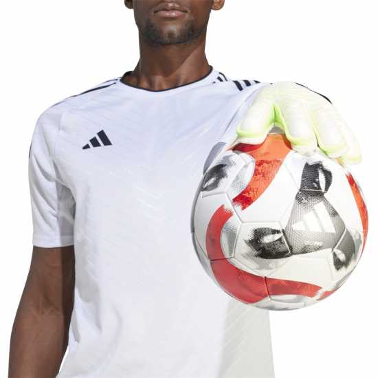 Adidas Мъжки Ръкавици Predator Match Fingersave Gloves Mens White/Lemon Вратарски ръкавици и облекло