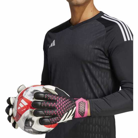 Вратарски ръкавици и облекло Adidas Мъжки Ръкавици Predator Match Fingersave Gloves Mens Black/Pink Adidas Мъжки Ръкавици Predator Match Fingersave Gloves Mens Black/Pink Вратарски ръкавици и облекло