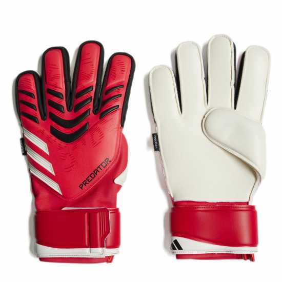 Adidas Вратарски Ръкавици Predator Match Fingersave Goalkeeper Gloves Adults Червен/Черен Вратарски ръкавици и облекло