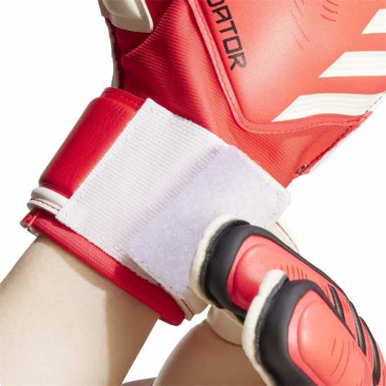 Adidas Вратарски Ръкавици Predator Match Fingersave Goalkeeper Gloves Adults Червен/Черен Вратарски ръкавици и облекло
