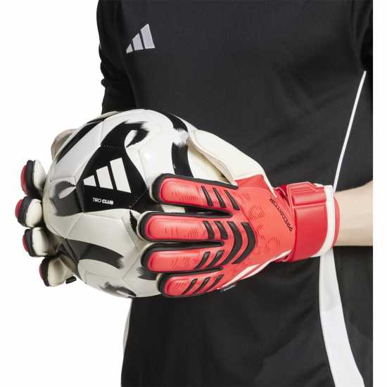 Adidas Вратарски Ръкавици Predator Match Fingersave Goalkeeper Gloves Adults Червен/Черен Вратарски ръкавици и облекло