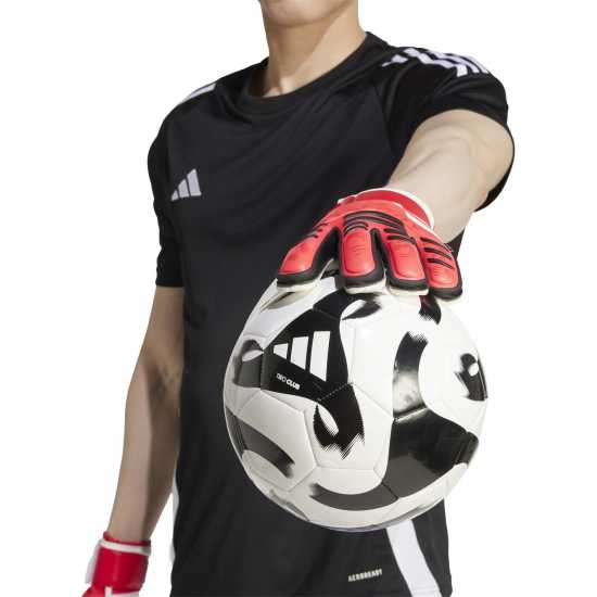 Adidas Вратарски Ръкавици Predator Match Fingersave Goalkeeper Gloves Adults Червен/Черен Вратарски ръкавици и облекло