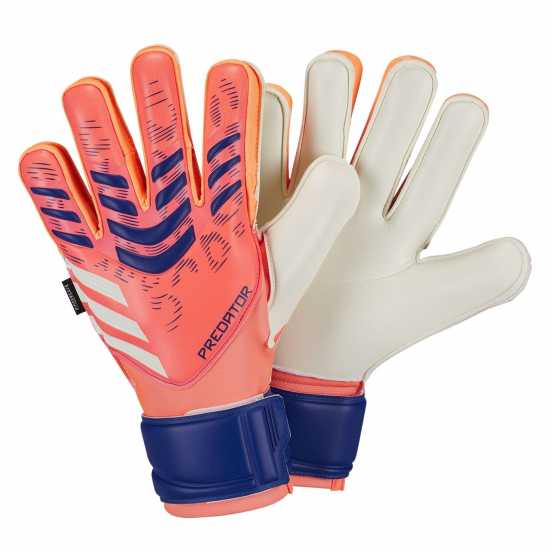 Adidas Вратарски Ръкавици Predator Match Fingersave Goalkeeper Gloves Adults Orange/White Adidas Вратарски Ръкавици Predator Match Fingersave Goalkeeper Gloves Adults Orange/White