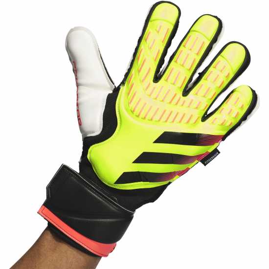 Adidas Вратарски Ръкавици Predator Match Fingersave Goalkeeper Gloves Adults Жълто/Черно Вратарски ръкавици и облекло