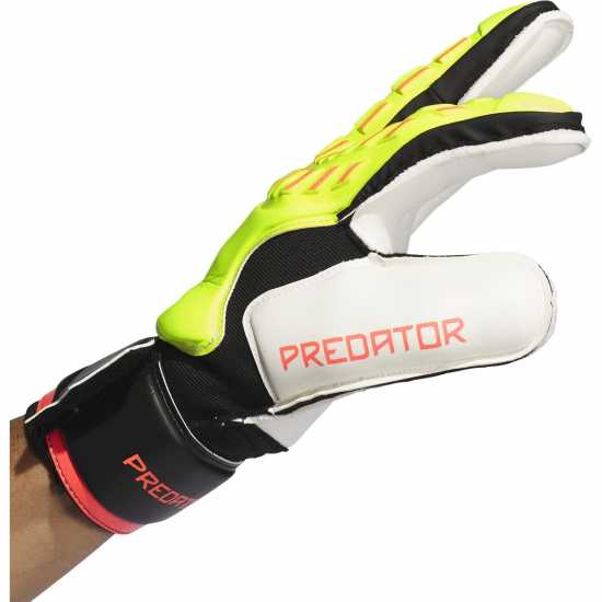 Adidas Вратарски Ръкавици Predator Match Fingersave Goalkeeper Gloves Adults Жълто/Черно Вратарски ръкавици и облекло