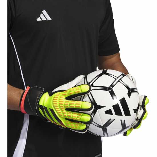 Adidas Вратарски Ръкавици Predator Match Fingersave Goalkeeper Gloves Adults Жълто/Черно Вратарски ръкавици и облекло