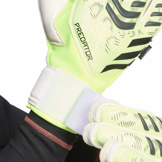 Adidas Вратарски Ръкавици Predator Match Fingersave Goalkeeper Gloves Adults Lemon/Black Вратарски ръкавици и облекло