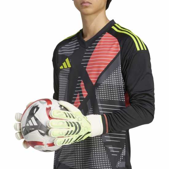 Adidas Вратарски Ръкавици Predator Match Fingersave Goalkeeper Gloves Adults Lemon/Black Вратарски ръкавици и облекло