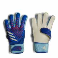 Adidas Мъжки Ръкавици Predator Match Fingersave Gloves Mens Синьо/Бяло Вратарски ръкавици и облекло