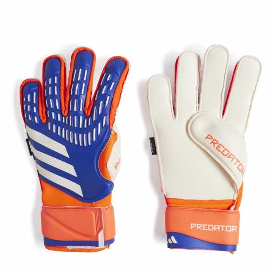 Adidas Вратарски Ръкавици Predator Match Fingersave Goalkeeper Gloves Adults Синьо/Червено Вратарски ръкавици и облекло