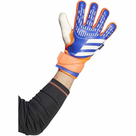 Adidas Вратарски Ръкавици Predator Match Fingersave Goalkeeper Gloves Adults Синьо/Червено Вратарски ръкавици и облекло