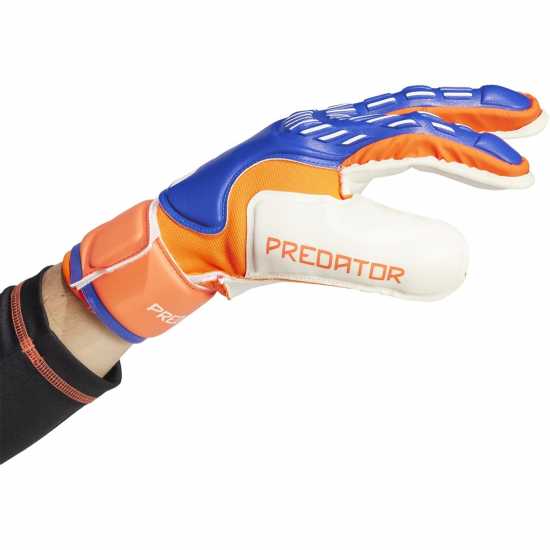 Adidas Вратарски Ръкавици Predator Match Fingersave Goalkeeper Gloves Adults Синьо/Червено Вратарски ръкавици и облекло